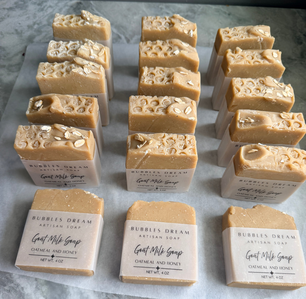 Handmade Goat Milk Soap with Honey & Colloidal Oatmeal