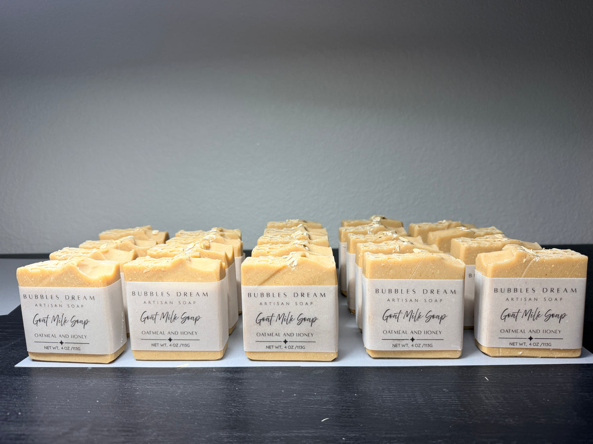 Handmade Goat Milk Soap with Honey & Colloidal Oatmeal